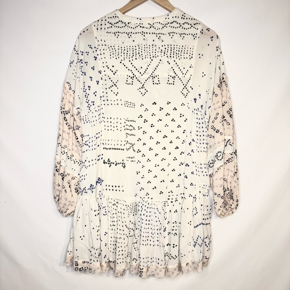 Free People Shibori Tunic Dress Ivory Size Small - Picture 8 of 10